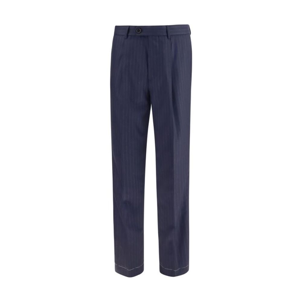 Brunello Cucinelli Men Virgin Wool Batavia Pinstriped Pants